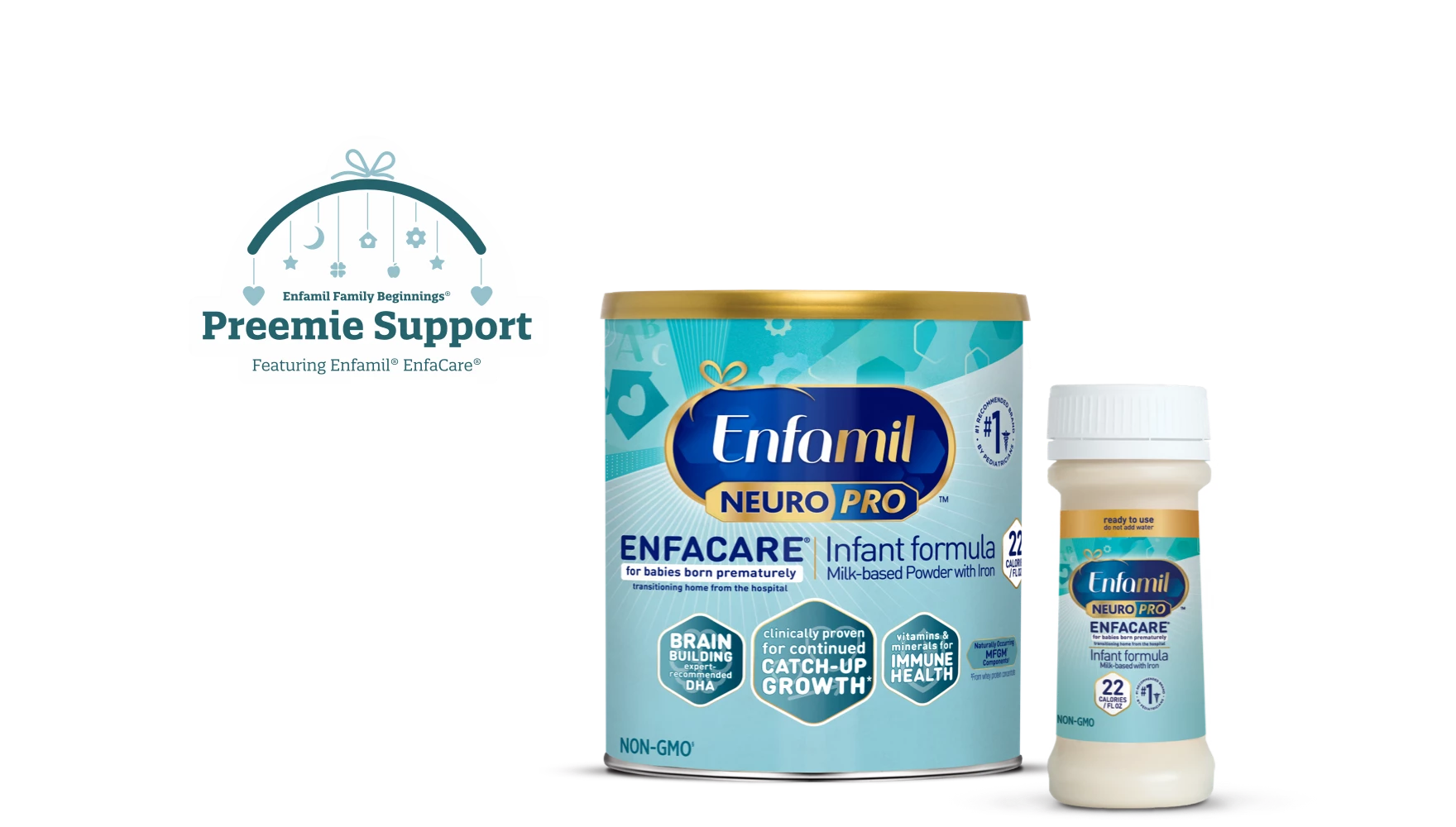 Enfamil NeuroPro EnfaCare Infant Formula and 2 oz nursette