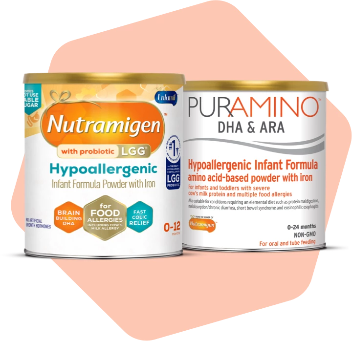 Nutramigen® with Probiotic LGG® Hypoallergenic Infant Formula and PurAmino™ Infant Formula