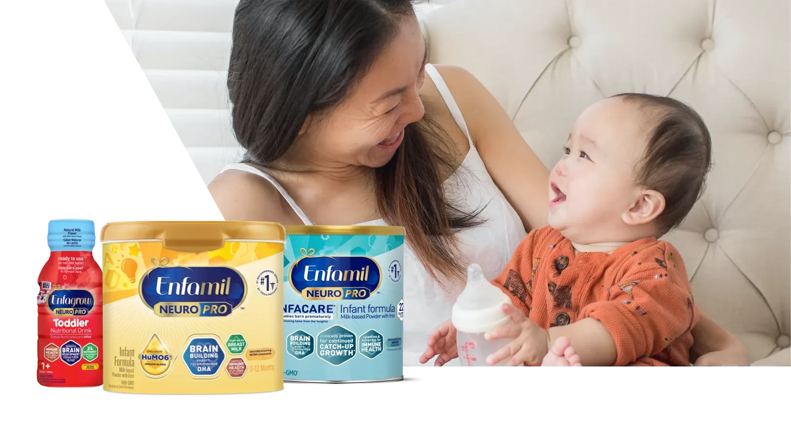 Enfagrow PREMIUM Toddler, Enfamil NeuroPro Infant, Enfamil NeuroPro EnfaCare