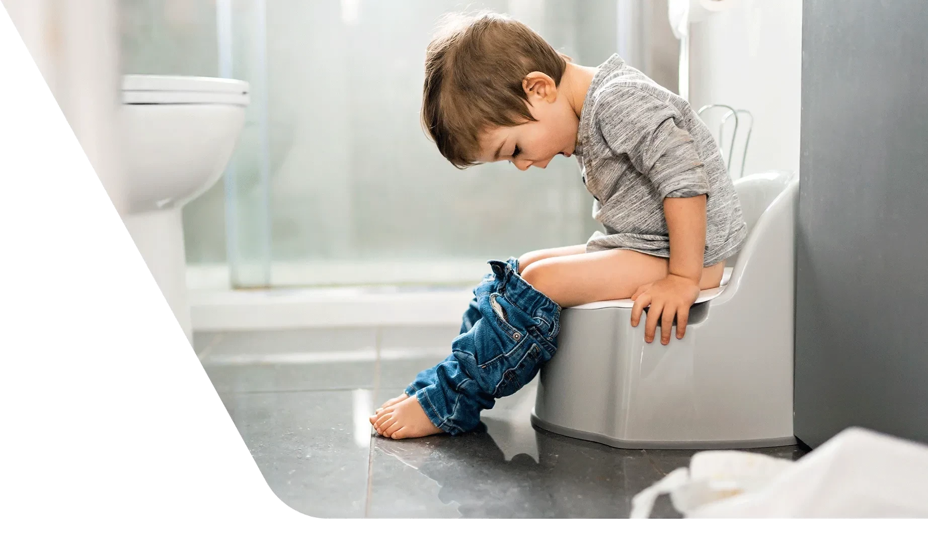 Toddler on training potty