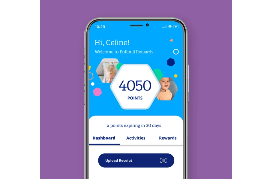 Enfamil Mobile App rewards dashboard